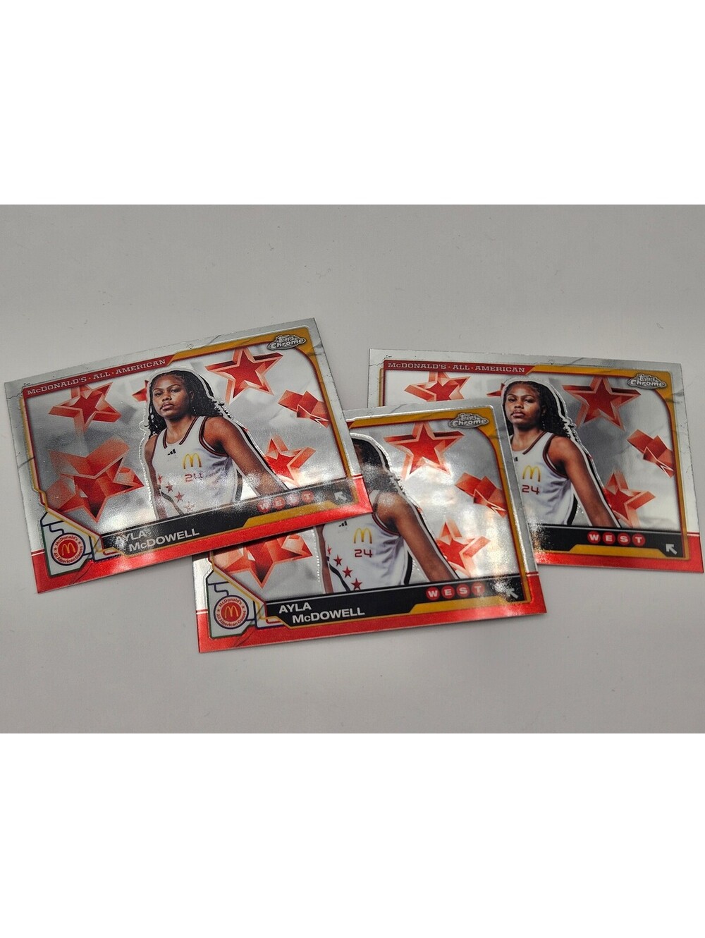 Ayla McDowell Topps Chrome McDonald's All American Lot of 3